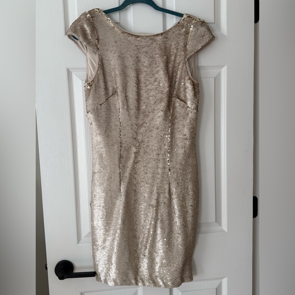 Adrianna, Papell, cap sleeve sequin cocktail dress